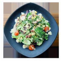 Jinya Quinoa Salad · Baby greens, green kale, broccoli and white quinoa, kidney beans, garbanzo beans tossed with...