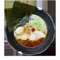 Jinya Tonkotsu Black Ramen · Served with thin noodles. Authentic Japanese ramen.
