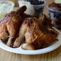 Family Platter (3-4 people) · 1 whole chicken and 3 large sides of your choice... 4 sauces included.