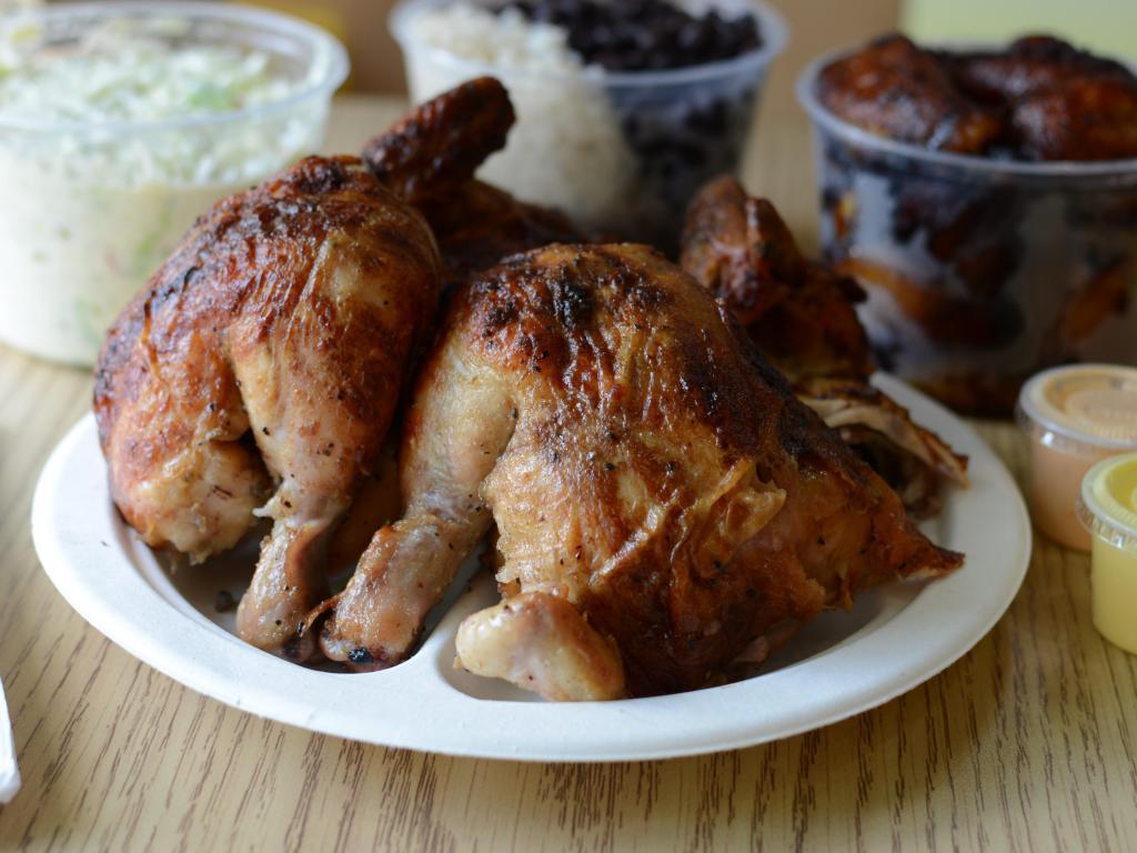 Family Platter (3-4 people) · 1 whole chicken and 3 large sides of your choice... 4 sauces included.