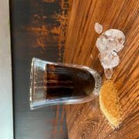 Iced Cold Brew[20oz] · ground coffee in room temperature water for 72 hours