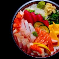 Special Chirashi Plate · A larger selection of our chirashi plate. Includes miso soup or salad.