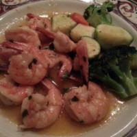 Gamberoni Saltati · Sauteed shrimp in olive oil and Italian herbs.