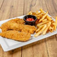 Kid's Chicken Tenders · Served with Go-Gurt and choice of side.