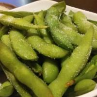 105. Edamame · Lightly salted boiled green soybeans.