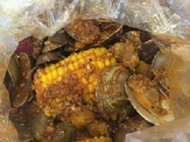 Clam · Price is per pound! Tossed in a bag with your choice of seasoning and spice level. Includes 1 corn