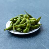 Edamame · Fresh soy beans boiled and lightly salted.
