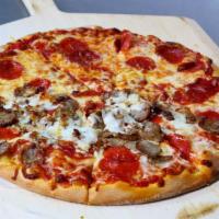Meal Lovers Pizza · Pepperoni, ham, sausage and meatball.