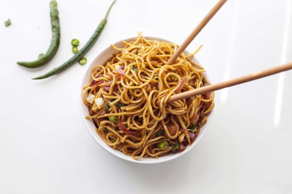 Vegetable Chow Mein · Egg noodles stir fried with fresh mixed vegetables.