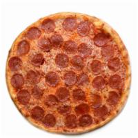 New York Pepperoni Pie · Pizza sauce, mozzarella cheese and pepperoni.