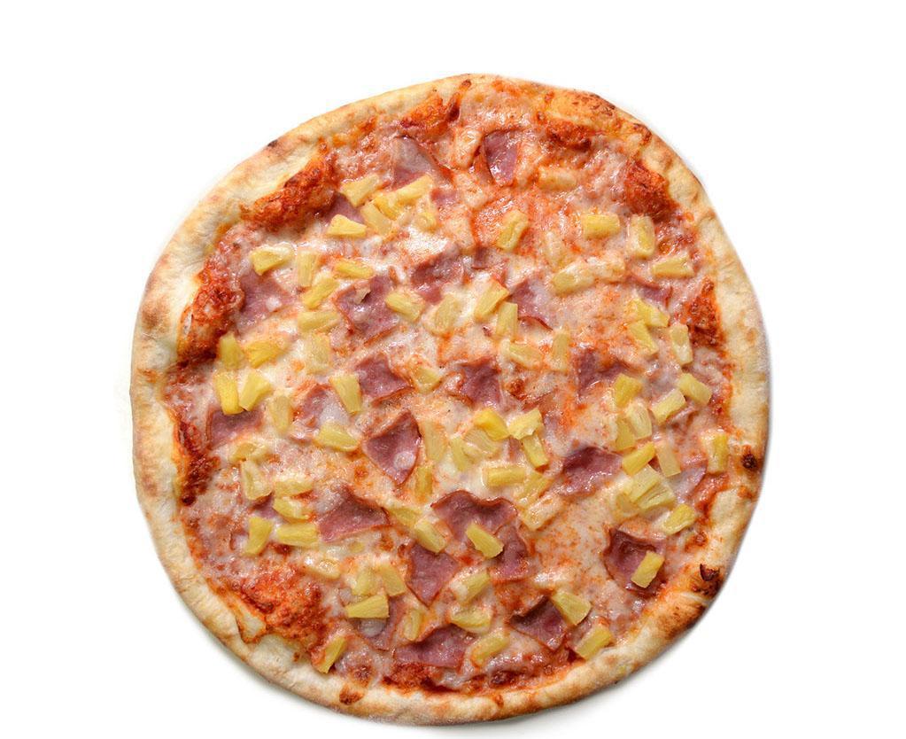 New York Hawaiian Pie · Pizza sauce, mozzarella cheese, ham and pineapple.