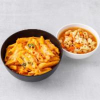 Penne alla Vodka · Penne in a light pink vodka sauce. Add chicken for an additional charge.