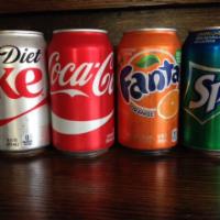 Can Soda · Coke, Fanta, Diet Coke, Sprite and Dr. Pepper