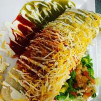 My Choice Burrito · Includes 1 choice of meat (carne asada, chicken, al pastor, carnitas or chorizo) rice, beans...