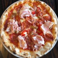 Pizza Hannibal Lecter (Meat Lovers) · Your choice of pizza crust served with our signature red sauce, mozzarella (Mozzarella Fiord...