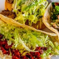 Taco, Quesadilla and Tostada Combo · Choose the meat for your favorite Combo, with two of our homemade sauces (Red, Green or Guac...