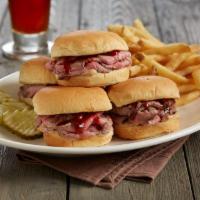 Bbq Tri-tip Sliders With Fries · Marinated, slow-roasted, sliced sirloin, BJ’s Peppered BBQ sauce, BBQ ranch, fluffy mini bun...