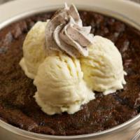 Cookies N Cream Pizookie® · Rich chocolate cookie with the taste of Oreo cookies, rich vanilla bean ice cream, a dollop ...