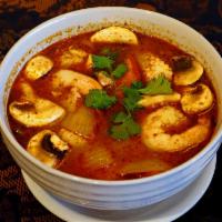 12. Tom Yum Soup · Thailand's most popular soup, this is a Thai-style hot and sour soup with lemongrass, kaffir...