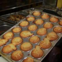 Sweet Potato Cornbread Muffins · 2 sweet potato cornbread muffins.