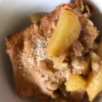 Fresh Baked Peach Cobbler · A generous helping of warm fruit topped with a flaky crust. Indulge yourself and get it a la...