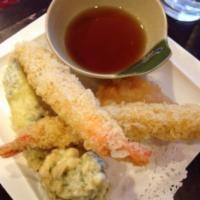 Shrimp and Vegetable Tempura · Served with miso soup, salad and rice.