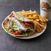 Gyro Combo · Lamb, beef, onions, tomatoes and cucumber sauce. Make any gyro feisty or flaming for an addi...