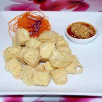 A3. Fried Tofu · Served with sweet chili sauce and ground peanut.