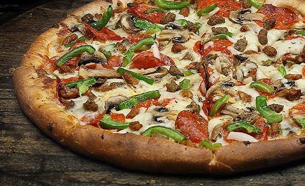 Deluxe Pizza · Pepperoni, Italian sausage, beef, mushrooms, onions and bell peppers.  