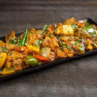 Impossible Jalfrezi (Vegan) · Impossible meat sautéed with onions, bell peppers and spices. tangy flavour. 
