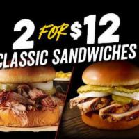 2 Sandwiches for $12 · Choose any 2 of our Classic Sandwiches for just $12