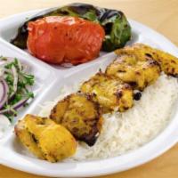 1. Chicken Kabob · Served with choice of 2 sides. Add Extra Side for $1.99
