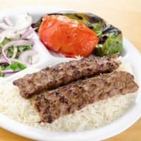 4. Beef Lule Kabob · Served with choice of 2 sides. Add Extra Side for $1.99
