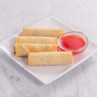 1. 4 Pieces Egg Roll · Deep fried egg rolls stuffed with glass noodle and mixed vegetables.