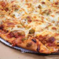 Thin Crust Cheese Pizza medium 14 in · With our golden brown, light flaky crust.