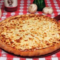 Double Dough Cheese Pizza · Slightly thicker and featuring a hand-rolled edge.