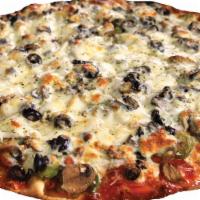 Classic Combo Pizza Medium 14 in · Gourmet Italian sausage, pepperoni, mushroom, onion, green pepper and black olives. 
