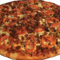 Rosati's Monster Pizza · Generous portions of sausage, pepperoni, bacon, Canadian bacon, ground beef, mushroom, onion...