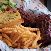 Rosati's Famous Baby Back Ribs · Delicious ribs are basted in BBQ sauce and served with french fries, coleslaw, bread and but...