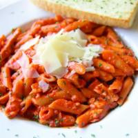 Build Your Own Pasta · Served with a side of garlic bread and Romano cheese. Choose your own pairing of pasta and s...