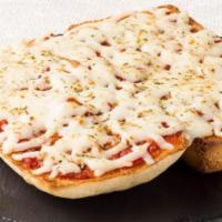 Cheese Pizza Bread · Pizza sauce, Italian seasoning and mozzarella on our artisan bread.