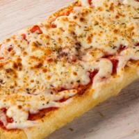 Kid's Pizza Bread · Pizza sauce, Italian seasoning & mozzarella.