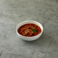 Bowl of Minestrone · Vegetable soup.