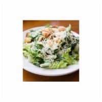 Caesar Salad · Romaine lettuce, shredded Parmesan, croutons and Caesar dressing.