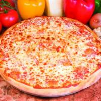 Large Cheese Pizza · Eight slices.