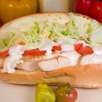Chicken Ranch Submarine · Chicken, lettuce, provolone cheese, and ranch dressing.