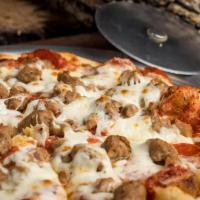 Queens Meat Lovers · Pepperoni, Canadian bacon, Italian sausage, ground beef, fresh garlic, whole-milk mozzarella...
