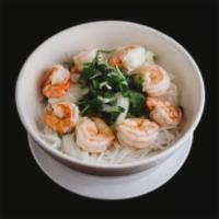 P15. Shrimp Noodle Soup · Beef broth.