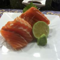 Salmon Sashimi · 6 pieces. Raw.