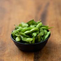 Edamame · Young soybeans, steamed and sprinkled with sea salt.
